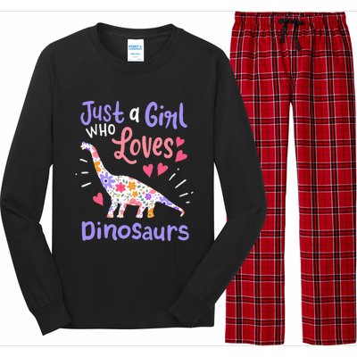 Dinosaur Dino Just a Who Loves Dinosaurs Long Sleeve Pajama Set