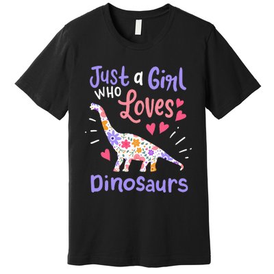 Dinosaur Dino Just a Who Loves Dinosaurs Premium T-Shirt