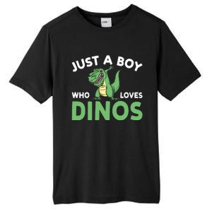 Dinosaur Dino Just A Boy Who Loves Dinos Tall Fusion ChromaSoft Performance T-Shirt