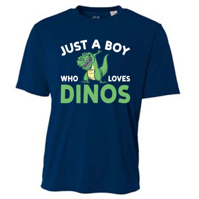 Dinosaur Dino Just A Boy Who Loves Dinos Cooling Performance Crew T-Shirt