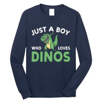 Dinosaur Dino Just A Boy Who Loves Dinos Long Sleeve Shirt