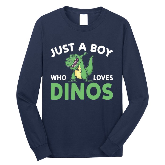 Dinosaur Dino Just A Boy Who Loves Dinos Long Sleeve Shirt