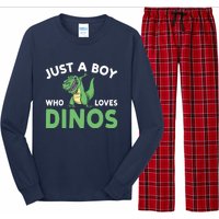 Dinosaur Dino Just A Boy Who Loves Dinos Long Sleeve Pajama Set