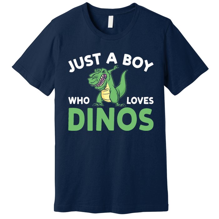 Dinosaur Dino Just A Boy Who Loves Dinos Premium T-Shirt