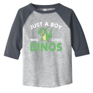 Dinosaur Dino Just A Boy Who Loves Dinos Toddler Fine Jersey T-Shirt