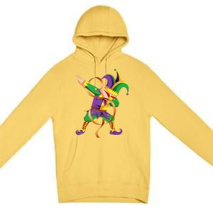 Dabbing Dab Jester Mardi Gras Mask Dabbing Boy Mardi Gras Premium Pullover Hoodie