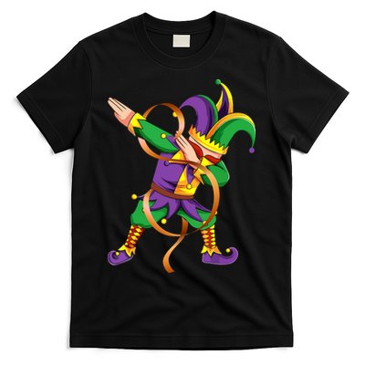 Dabbing Dab Jester Mardi Gras Mask Dabbing Boy Mardi Gras T-Shirt