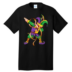 Dabbing Dab Jester Mardi Gras Mask Dabbing Boy Mardi Gras Tall T-Shirt