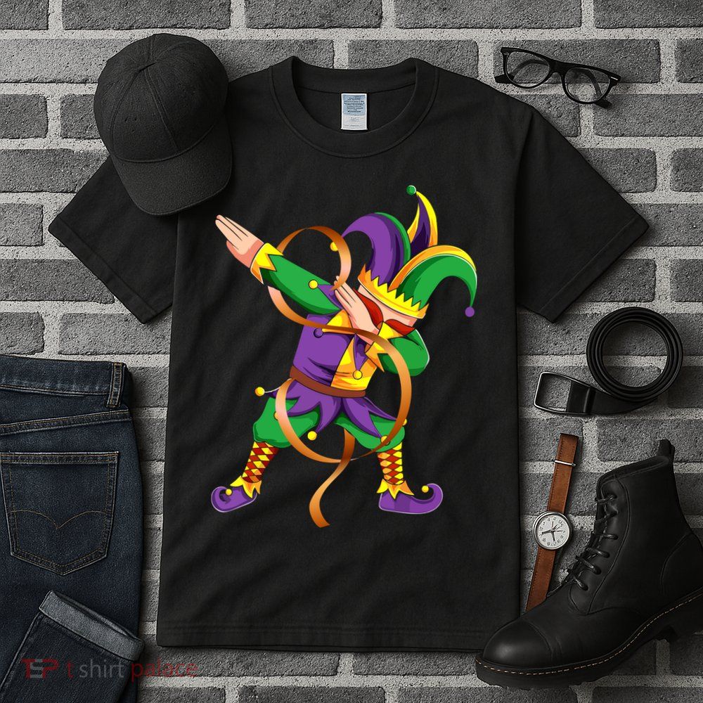 Dabbing Dab Jester Mardi Gras Mask Dabbing Boy Mardi Gras Tall T-Shirt