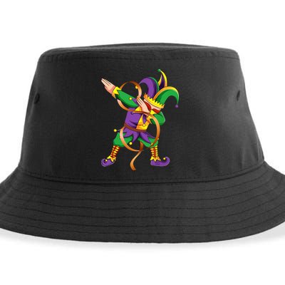 Dabbing Dab Jester Mardi Gras Mask Dabbing Boy Mardi Gras Sustainable Bucket Hat