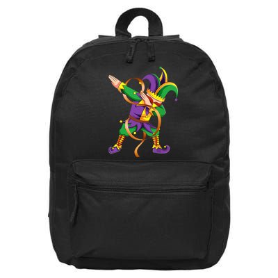 Dabbing Dab Jester Mardi Gras Mask Dabbing Boy Mardi Gras 16 in Basic Backpack