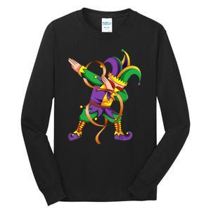 Dabbing Dab Jester Mardi Gras Mask Dabbing Boy Mardi Gras Tall Long Sleeve T-Shirt