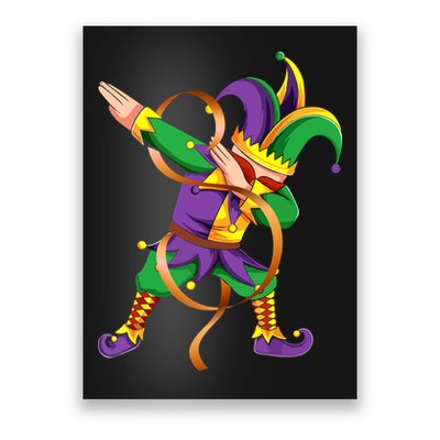 Dabbing Dab Jester Mardi Gras Mask Dabbing Boy Mardi Gras Poster