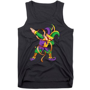 Dabbing Dab Jester Mardi Gras Mask Dabbing Boy Mardi Gras Tank Top