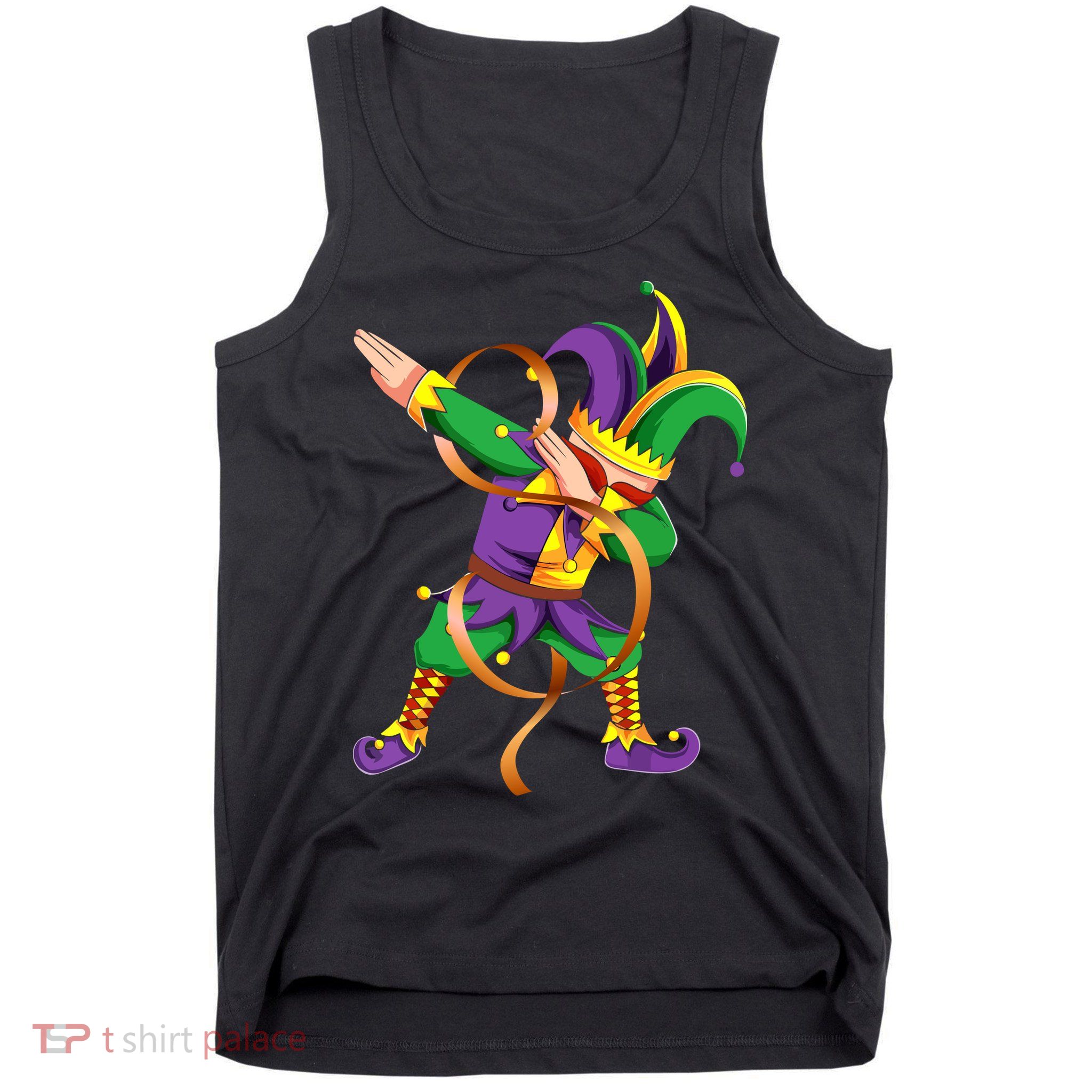 Dabbing Dab Jester Mardi Gras Mask Dabbing Boy Mardi Gras Tank Top