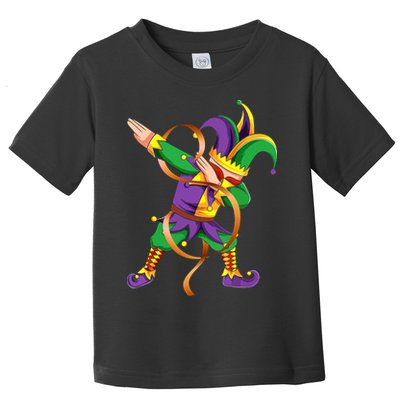 Dabbing Dab Jester Mardi Gras Mask Dabbing Boy Mardi Gras Toddler T-Shirt