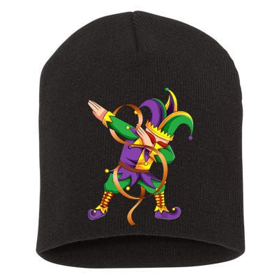 Dabbing Dab Jester Mardi Gras Mask Dabbing Boy Mardi Gras Short Acrylic Beanie