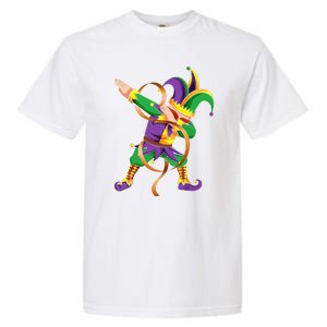 Dabbing Dab Jester Mardi Gras Mask Dabbing Boy Mardi Gras Garment-Dyed Heavyweight T-Shirt