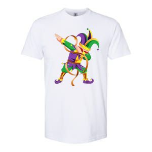 Dabbing Dab Jester Mardi Gras Mask Dabbing Boy Mardi Gras Softstyle CVC T-Shirt