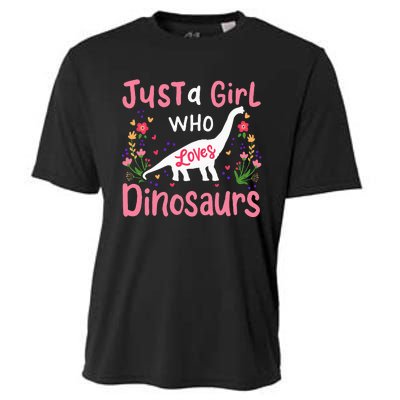 Dinosaur Dino Just a Who Loves Dinosaurs Cooling Performance Crew T-Shirt