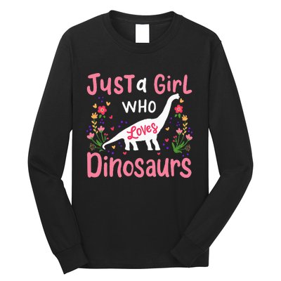 Dinosaur Dino Just a Who Loves Dinosaurs Long Sleeve Shirt