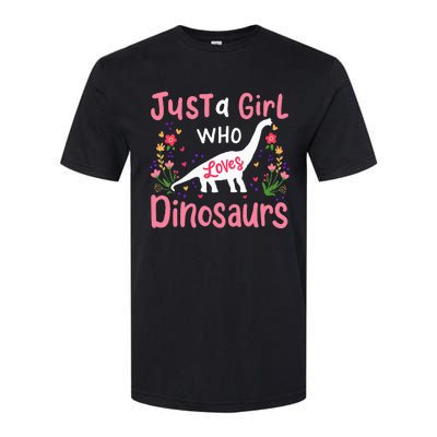 Dinosaur Dino Just a Who Loves Dinosaurs Softstyle® CVC T-Shirt