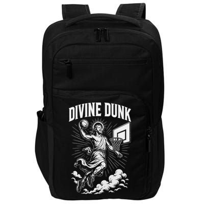 Divine Dunk Jesus Basketball Meme Religious Christian Impact Tech Backpack