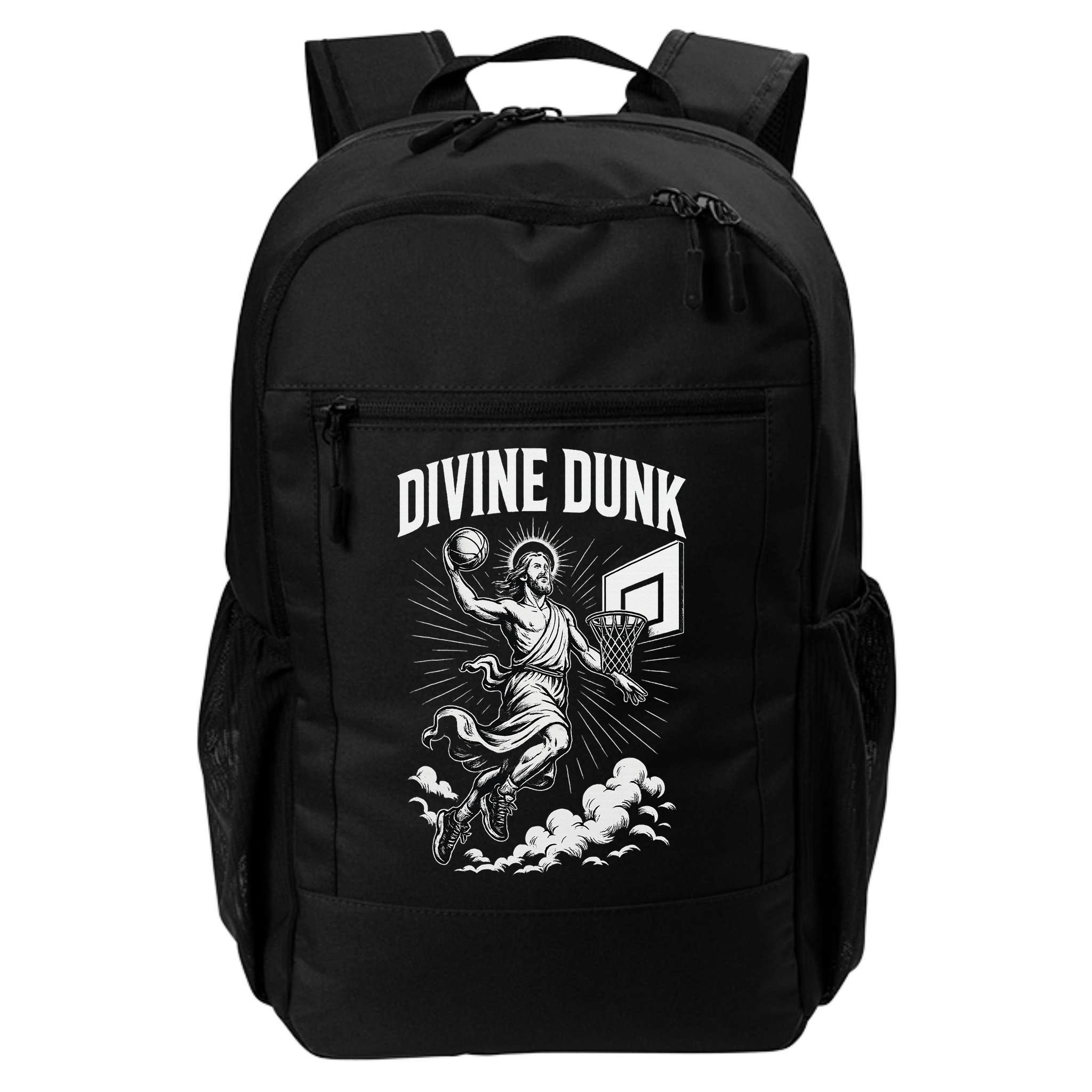Divine Dunk Jesus Basketball Meme Religious Christian Backpack