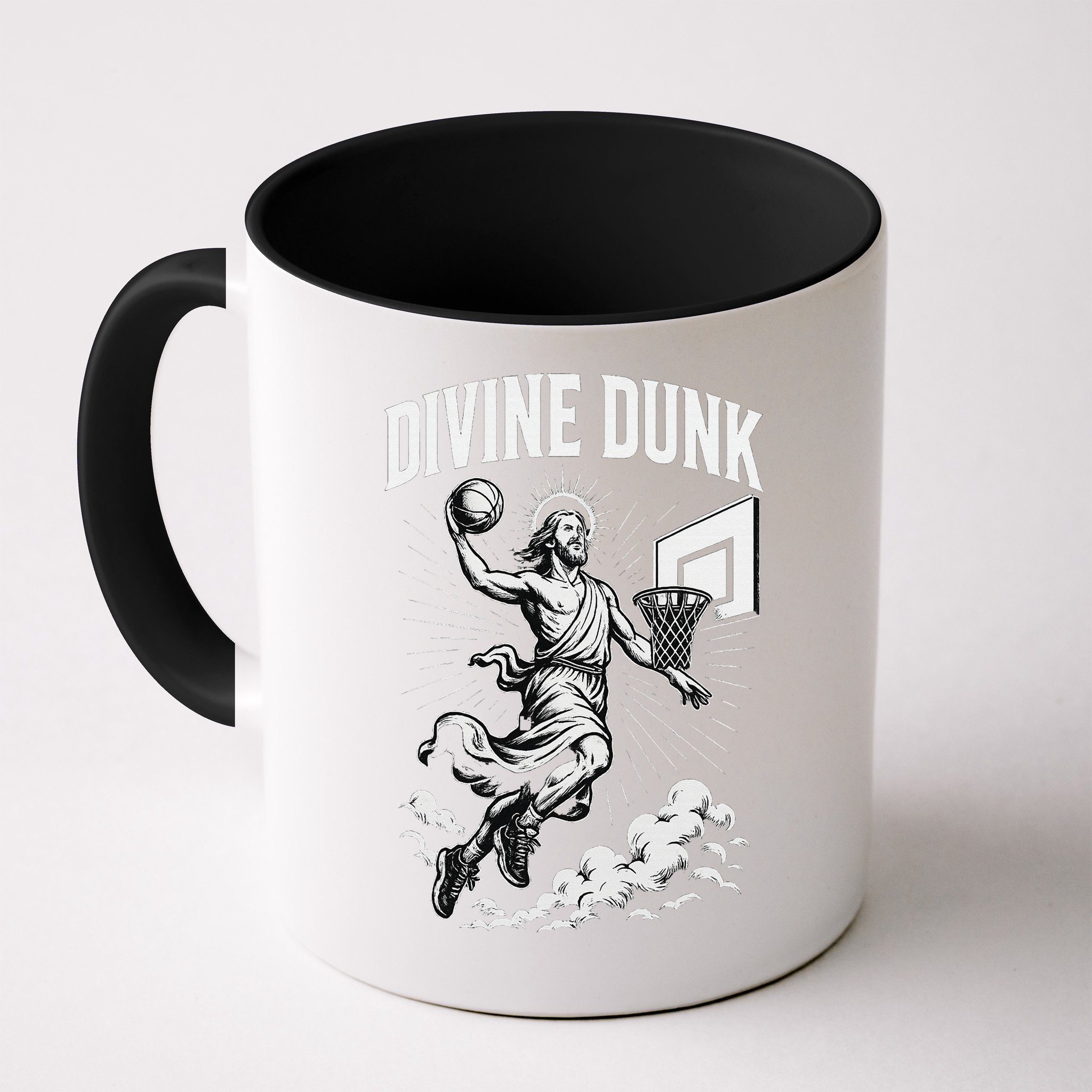 Divine Dunk Jesus Basketball Meme Religious Christian Mug