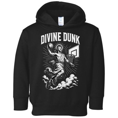 Divine Dunk Jesus Basketball Meme Religious Christian Toddler Hoodie