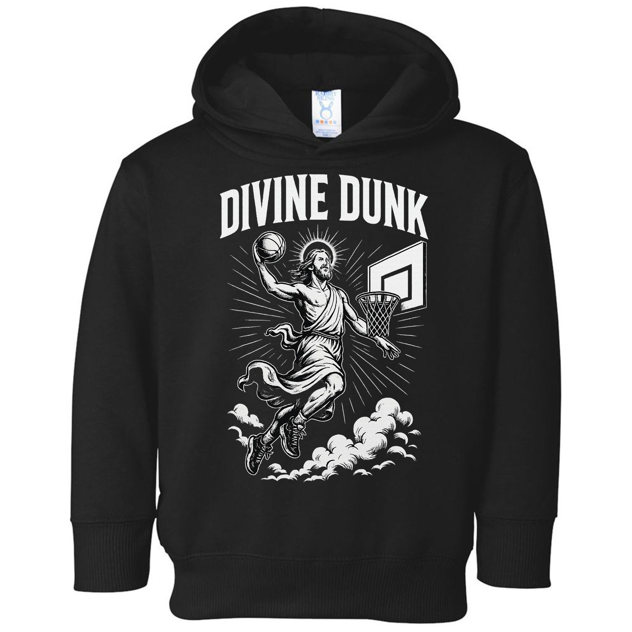 Divine Dunk Jesus Basketball Meme Religious Christian Toddler Hoodie