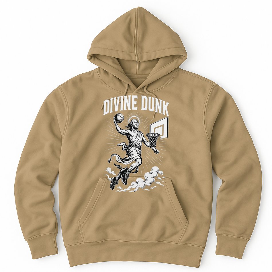 Divine Dunk Jesus Basketball Meme Religious Christian Hoodie
