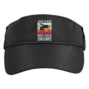 Drummer Drum Just A Boy Who Loves Drums Kit Drumming Adult Drive Performance Visor