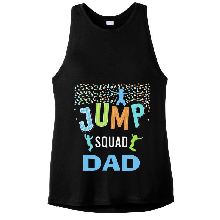 Dad Daddy Jump Squad Birthday Boy Trampoline Jumper Bday Ladies PosiCharge Tri-Blend Wicking Tank