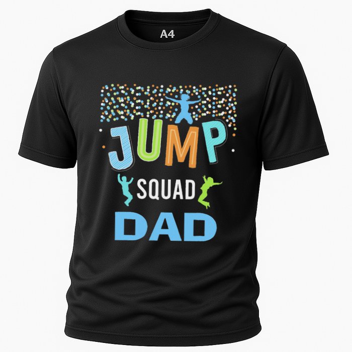 Dad Daddy Jump Squad Birthday Boy Trampoline Jumper Bday Cooling Performance Crew T-Shirt
