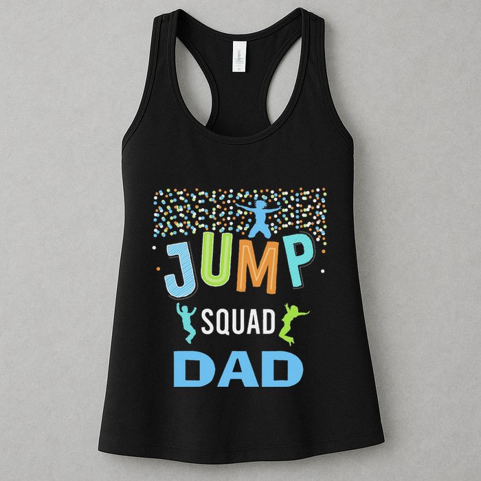 Dad Daddy Jump Squad Birthday Boy Trampoline Jumper Bday Womens Tank Top