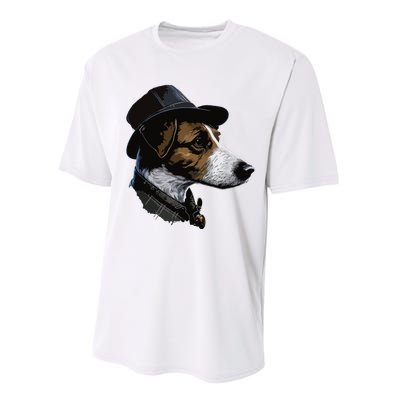 Detective Dog Jack Russell Terrier Performance Sprint T-Shirt