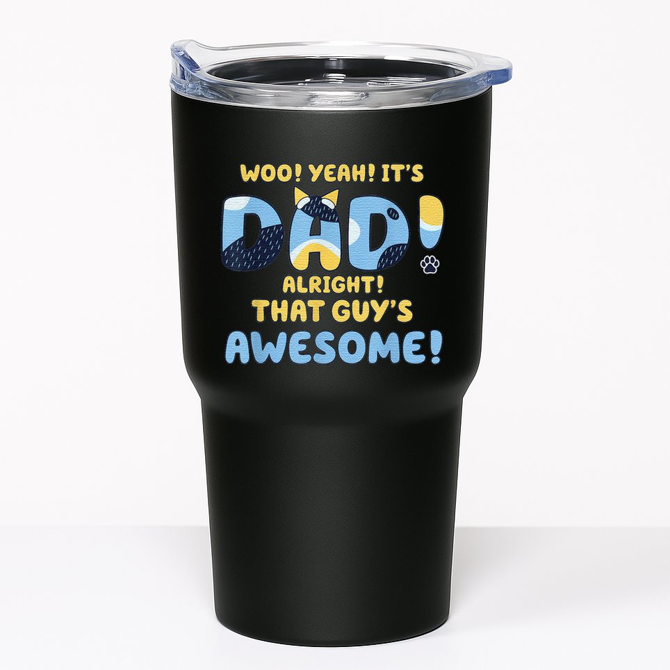 Dog Dad Joke ItS Dad Alright That Guys Awesome Fathers Day Tumbler