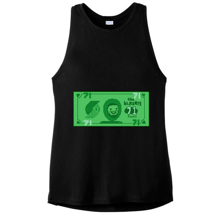 Dame Dolla Jame Dolla The Blazers 71 Points Ladies PosiCharge Tri-Blend Wicking Tank