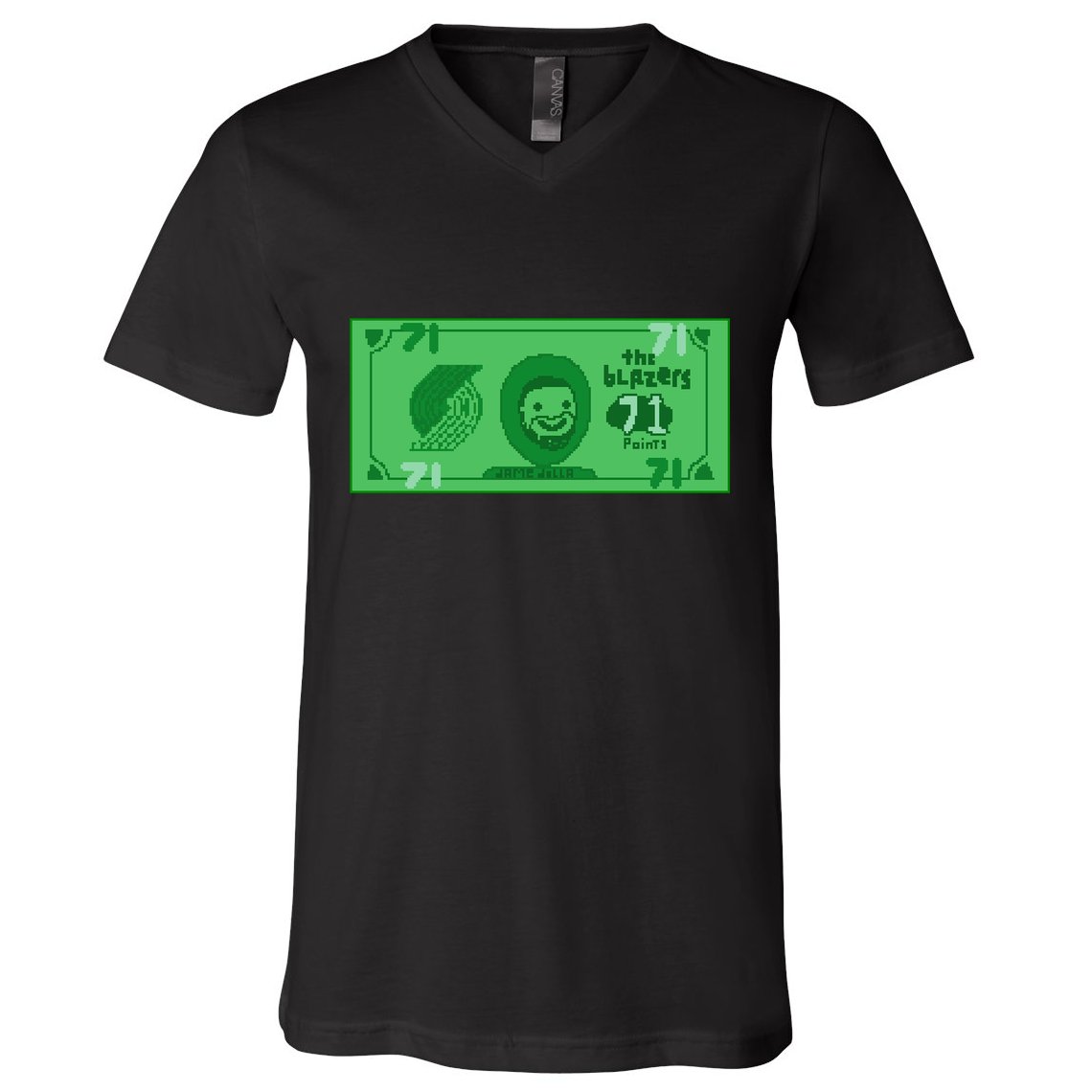 Dame Dolla Jame Dolla The Blazers 71 Points V-Neck T-Shirt