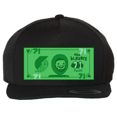 Dame Dolla Jame Dolla The Blazers 71 Points Wool Snapback Cap