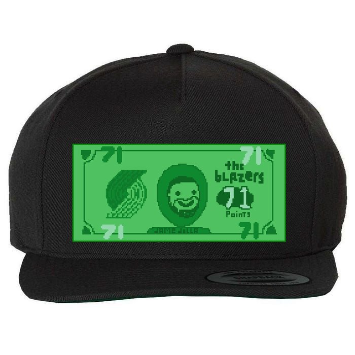 Dame Dolla Jame Dolla The Blazers 71 Points Wool Snapback Cap