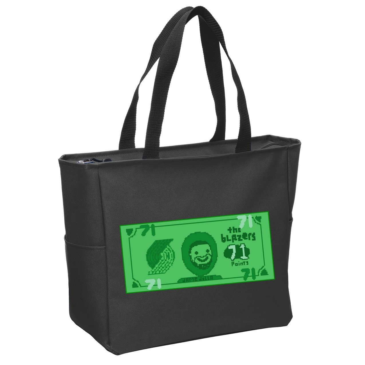 Dame Dolla Jame Dolla The Blazers 71 Points Zip Tote Bag