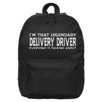 Delivery Driver Job Title Employee Funny Delivery Driver 16 in Basic Backpack