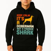 Doberman Dog Keep Calm ItS A Doberman Not A Shark Hoodie