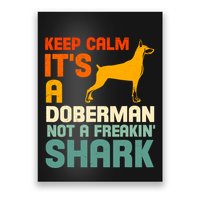 Doberman Dog Keep Calm ItS A Doberman Not A Shark Poster