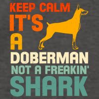 Doberman Dog Keep Calm ItS A Doberman Not A Shark Vector Backpack