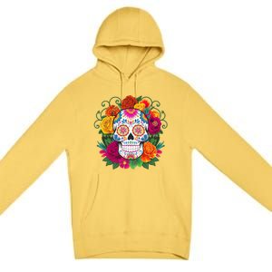 Dia De Los Muertos Costume Day Of The Dead Sugar Skull Premium Pullover Hoodie