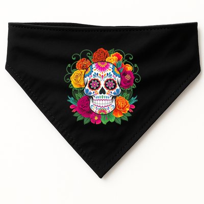 Dia De Los Muertos Costume Day Of The Dead Sugar Skull USA-Made Doggie Bandana