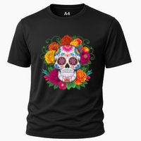 Dia De Los Muertos Costume Day Of The Dead Sugar Skull Cooling Performance Crew T-Shirt